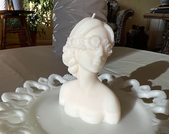 Flower Lady Candle, Sculpture Candle, Unique Candle, Woman Body Candle, Handmade Candle