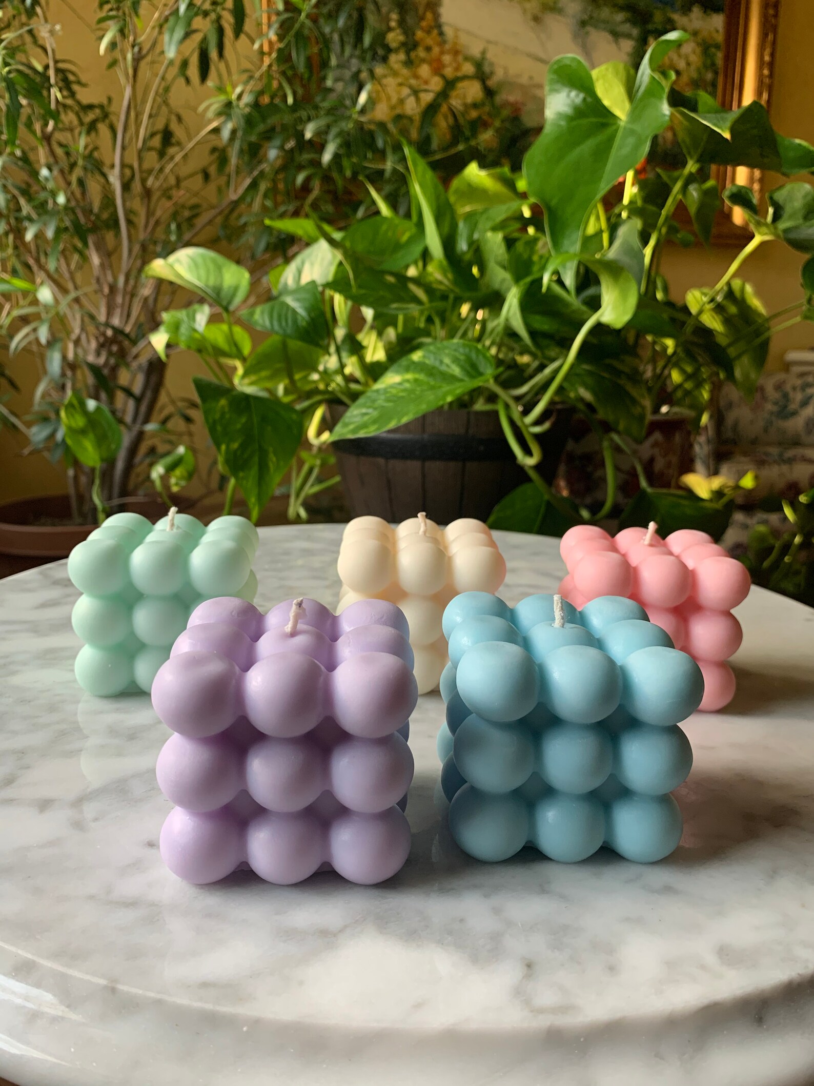 Bubble Cube Candle Aesthetic Candle Decorative Candles Etsy