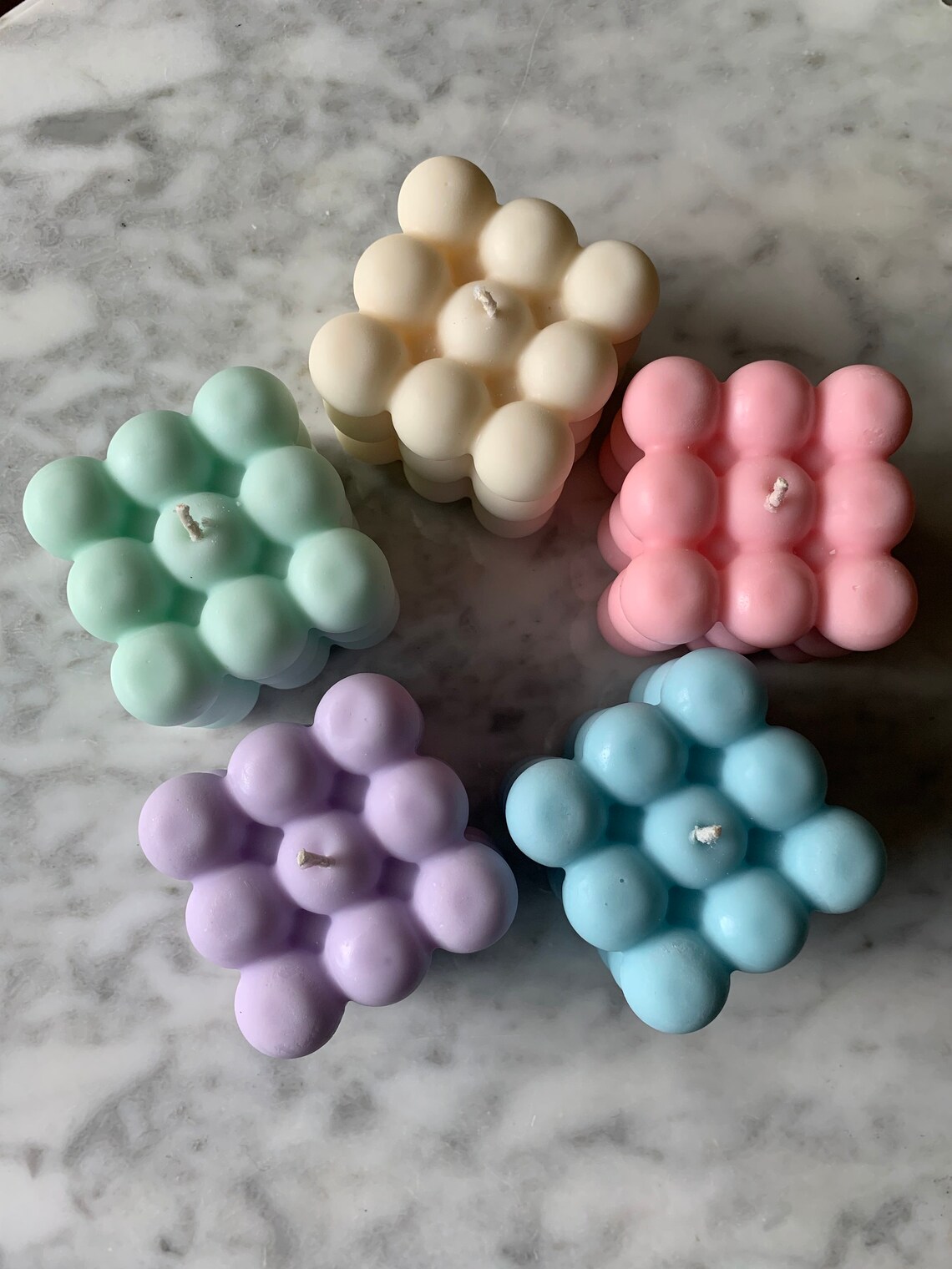Bubble Cube Candle Aesthetic Candle Decorative Candles Etsy Australia