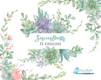 Download Succulent Watercolor Etsy