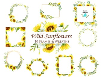 Sunflower stencil | Etsy