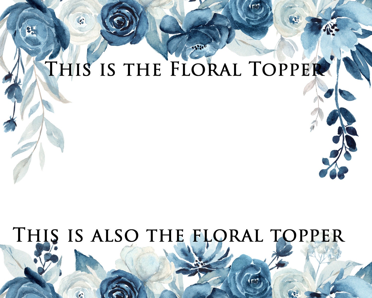 Navy Blue and White Floral Bouquetsblue Flowers Watercolor - Etsy