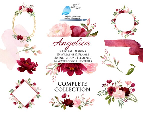 Large Bundle Collection Angelica Blush And Etsy Large Bundle Collection Angelica Blush And Etsy