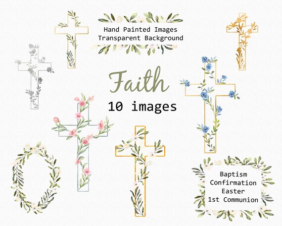 Christian Clipart Taufe Erstkommunion Konfirmation Ostern Etsy