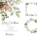 Christmas Watercolor Greenery, DIY Christmas Cards, Christmas Wreath Clipart, Winter Frame, Christmas Instagram Overlay, Pine Cones, 