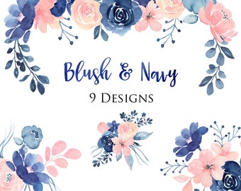 Navy Pink Wedding - Etsy