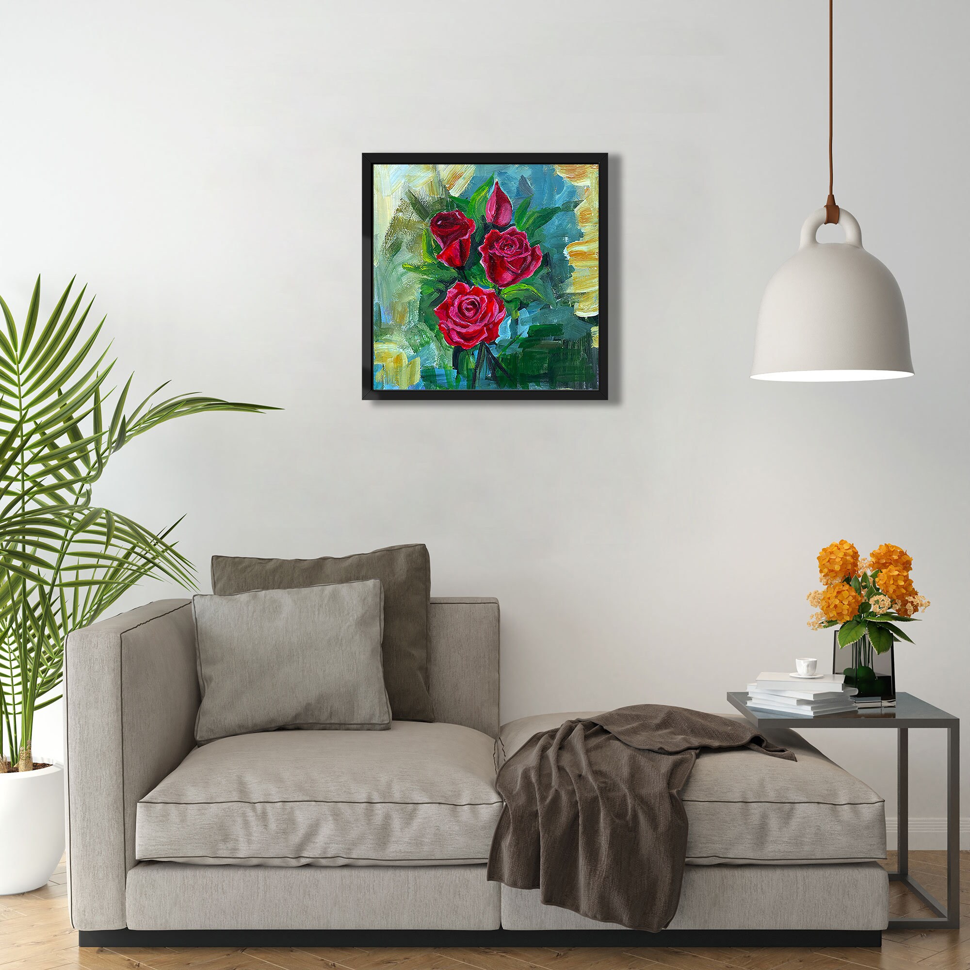 Roses Original Painting Red Roses Original Art Roses Wall Art Impasto ...