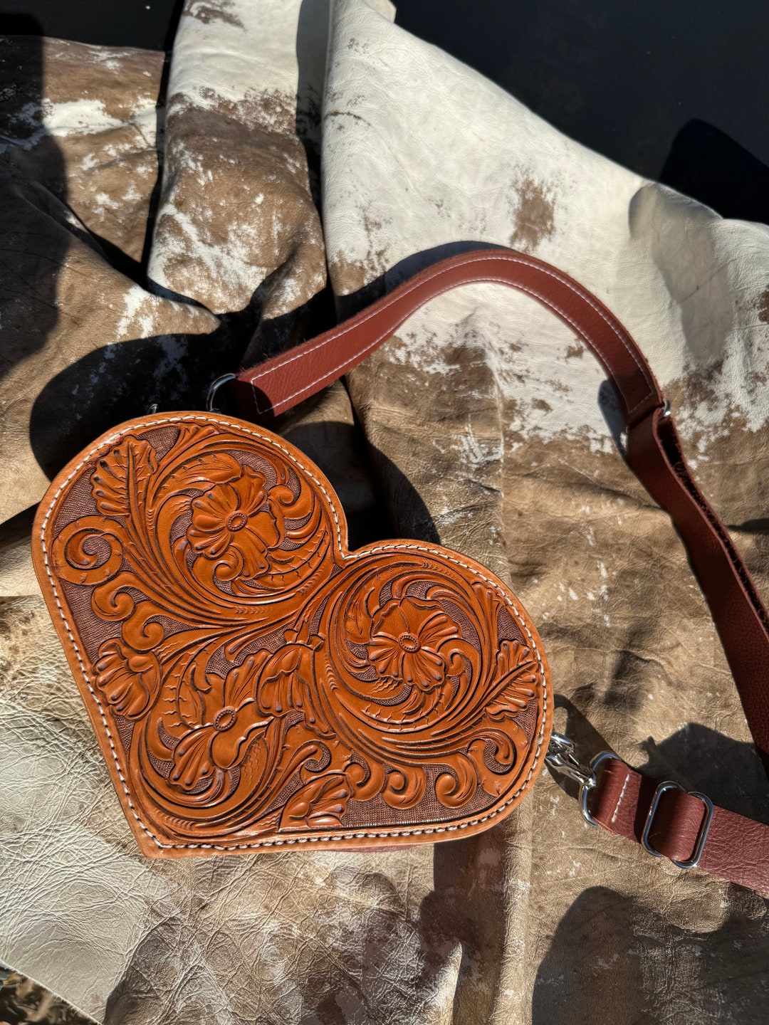 original leather heart bag | Treat ürself