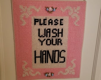 Victorian-Inspired Hand-washing Sign