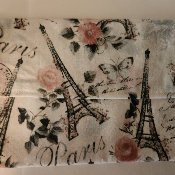 Paris Floral Clutch Bag