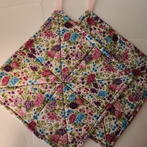 Purple Floral Potholders