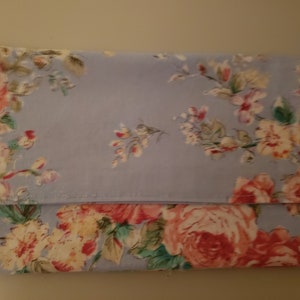 Light Blue Floral Clutch