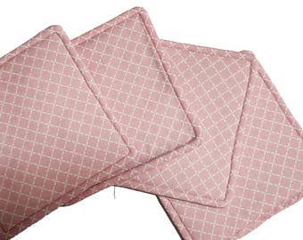 Pink Dotted Coasters 4pk