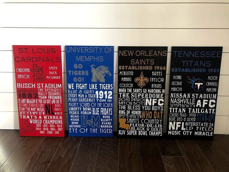University Of Memphis Wall Decor Memphis Football Sports Etsy