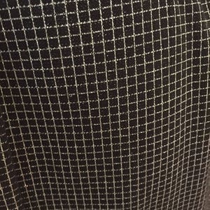 1970s Vintage Black/Silver Metalic Check Knit Maxi Skirt image 3