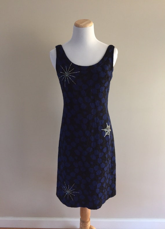 Vintage Rhinestone Embellished Sleeveless Dress/Bl
