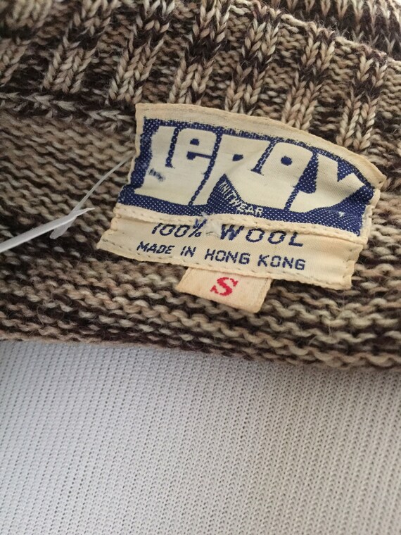1970's Vintage Brown Spacedyed Coat Sweater/LEROY… - image 8