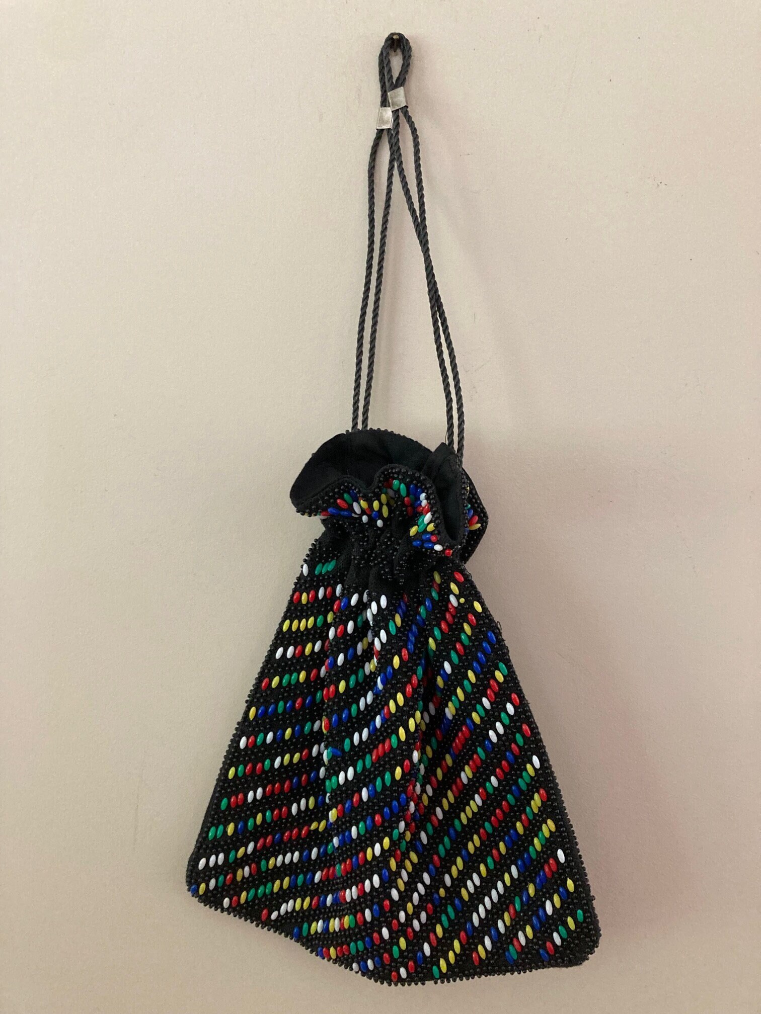 Beaded Bag 1960 Drawstrings - Etsy display picture 1
