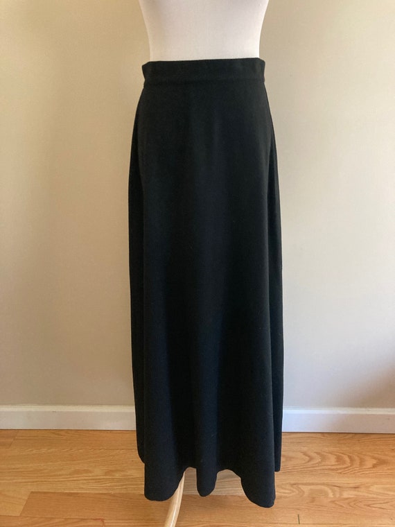 Beautiful Rare 1970s Wool Blend Dolly Day Mustard Maxi Dress