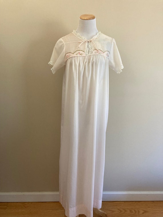 1960's-Early 70's Long Barbizon Nightgown/Pale Pin