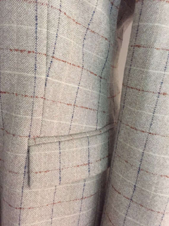 Late 1980's-1990's Vintage Windowpane Plaid Blaze… - image 3