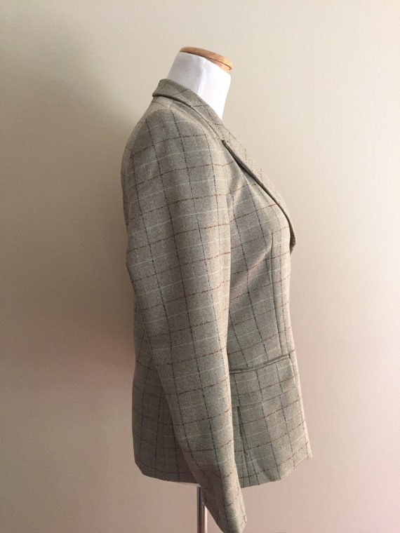 Late 1980's-1990's Vintage Windowpane Plaid Blaze… - image 5