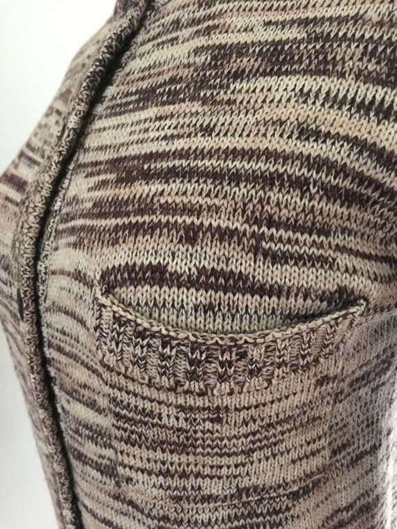 1970's Vintage Brown Spacedyed Coat Sweater/LEROY… - image 7