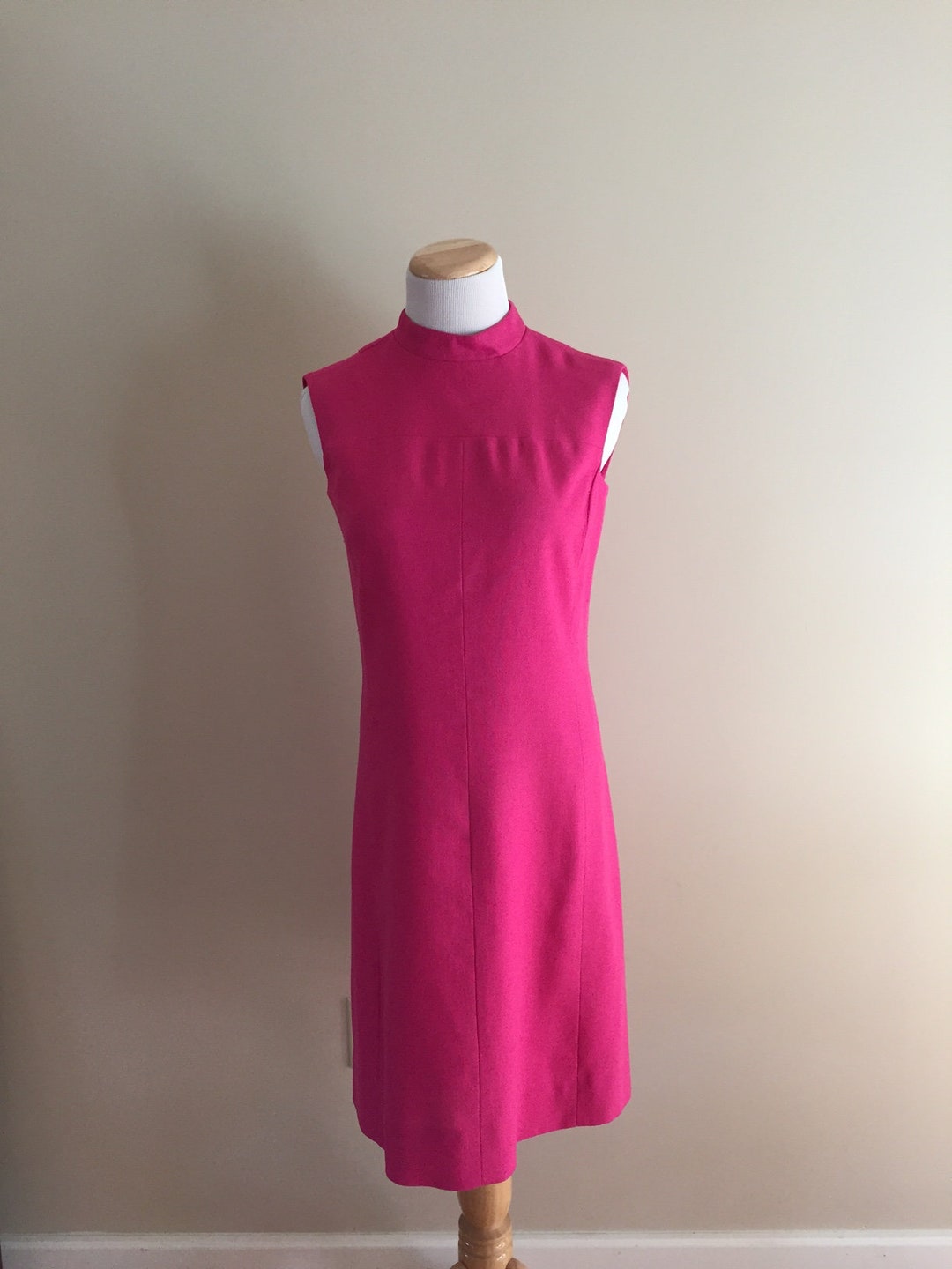 1960's Vintage Hot Pink Sleeveless Shift/saks Fifth Avenue - Etsy