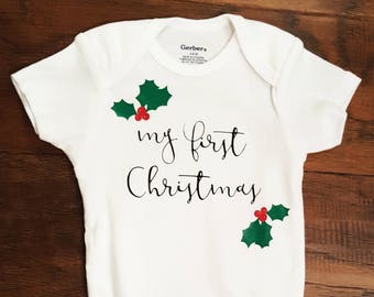 My First Christmas Baby Onsie
