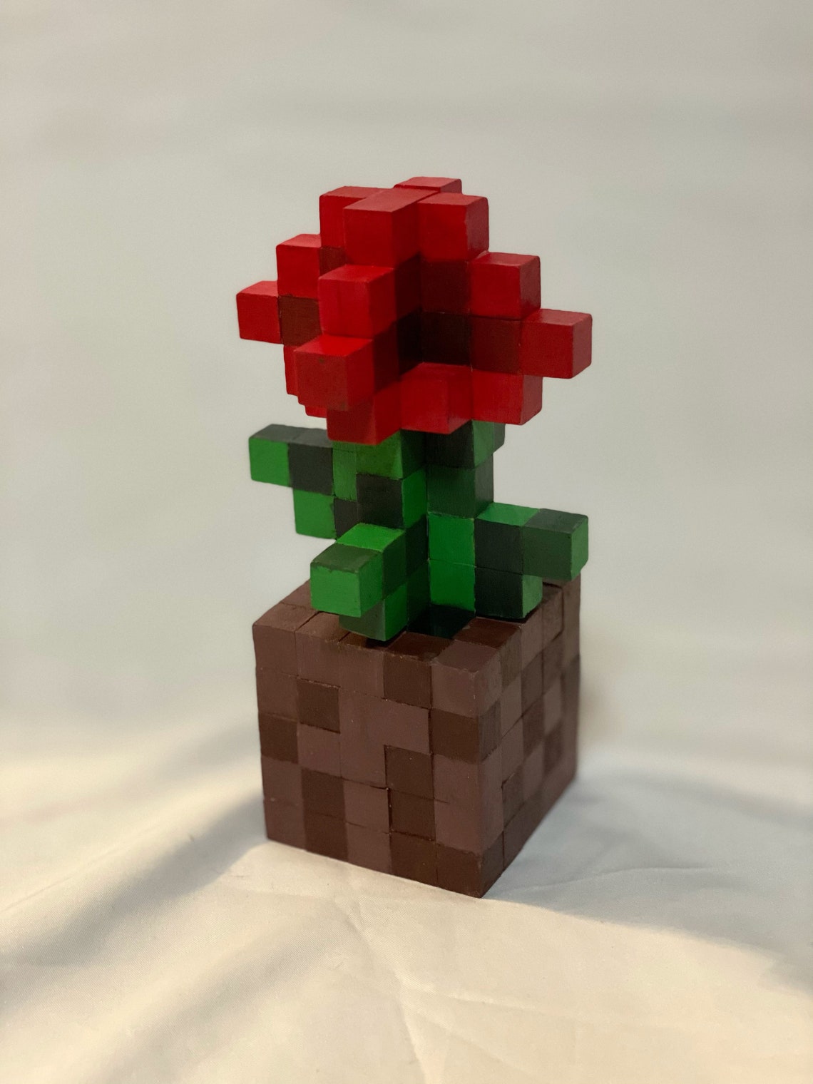 Minecraft Flower Hand Made Rose/Poppy Etsy