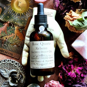 Rose Quartz Alchemy | Organic Aromatherapy Sacred Body Oil ~ Heart Energy. Self Love. Unconditional Love. Inner Peace. Harmony. Forgiveness