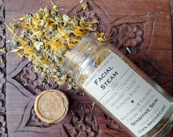 Organic Botanical Facial Steam: Calendula, Chamomile, Lavender