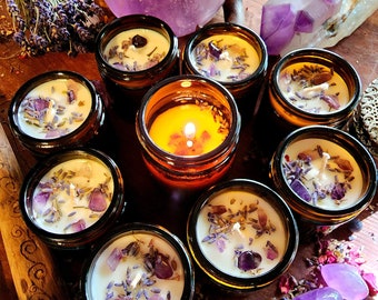 Amethyst & Lavender | Manifest Spiritual Awakening. Protection. Divine Energy ~ Pure Essential Oil Soy Wax Candle. Sacred Space. Meditation