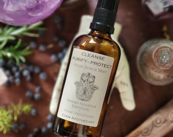 Space Cleansing Mist: Energetic Purification of Space & Luminous Energy Field. Empath Sheild. Energy Clearing. Purify. Protect.