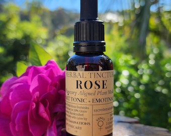 Rose Tincture | Venus + Rose Planetary Aligned Plant Medicine • Consciously Grown • Devotional Intention