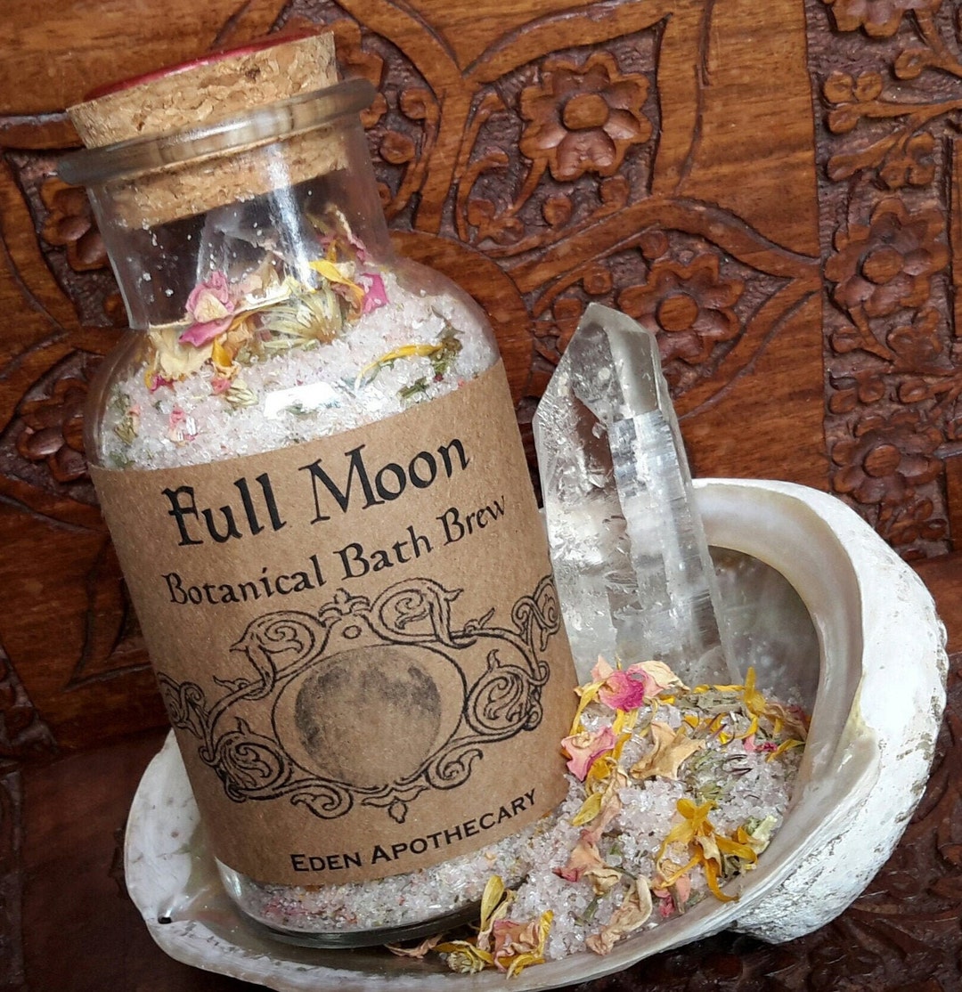 Full Moon Bath Ritual Organic Botanical Bath Salts Lunar Bathing ...
