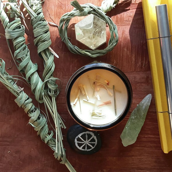 RELEASE | Let Go ~ Organic Lemongrass & Honeysuckle. Pure Essential Oil Candle. Ritual. Meditation. Aromatherapy. Vegan.55+ Hours