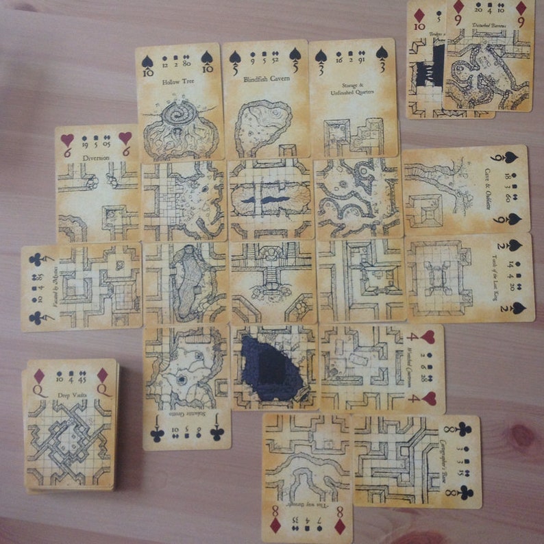 Inked Adventures Map & Dice Playing Cards image 4