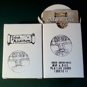 Inked Adventures Map &amp; Dice Playing Cards - Etsy