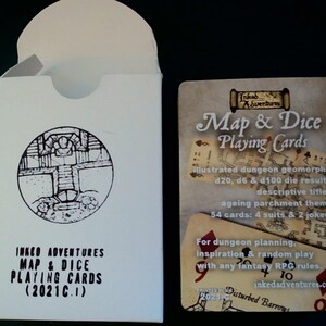 Inked Adventures Map &amp; Dice Playing Cards - Etsy