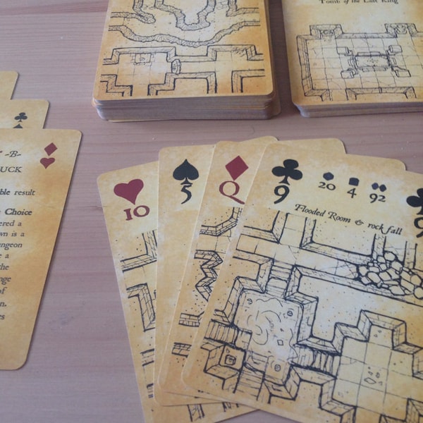 Inked Adventures Map & Dice Playing Cards