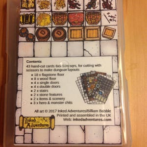 Inked Adventures Dungeon Cut-ups Cards Pocket Edition D&amp;D | Etsy