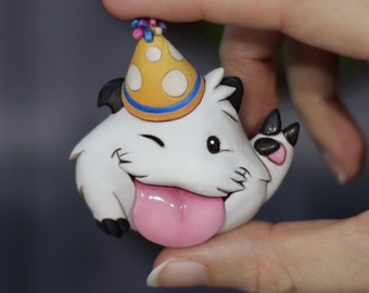 League of Legends Happy Poro - Handmade Magnet or Brooch
