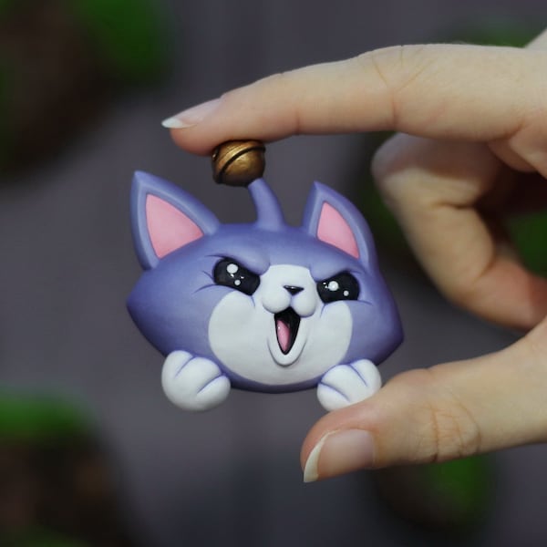 Hype Kitty - Handmade Magnet or Brooch