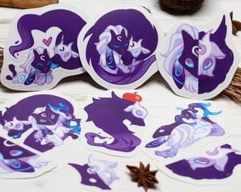 League of Legends - Kindred Vinyl Sticker Pack (9 pcs.) Fan Art
