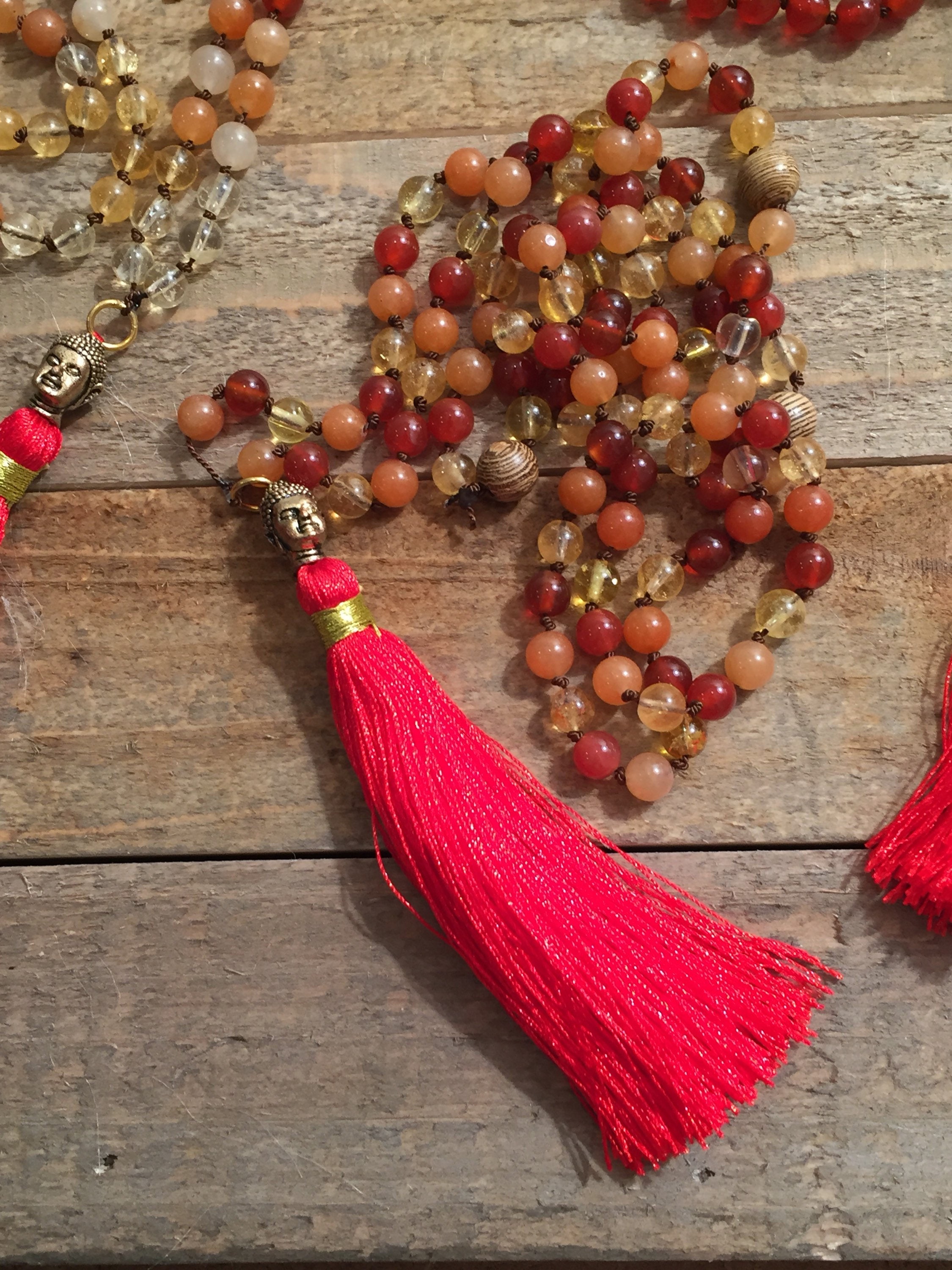 Custom Made Mala Beads Choose your Own Crystals Hand Knot Etsy