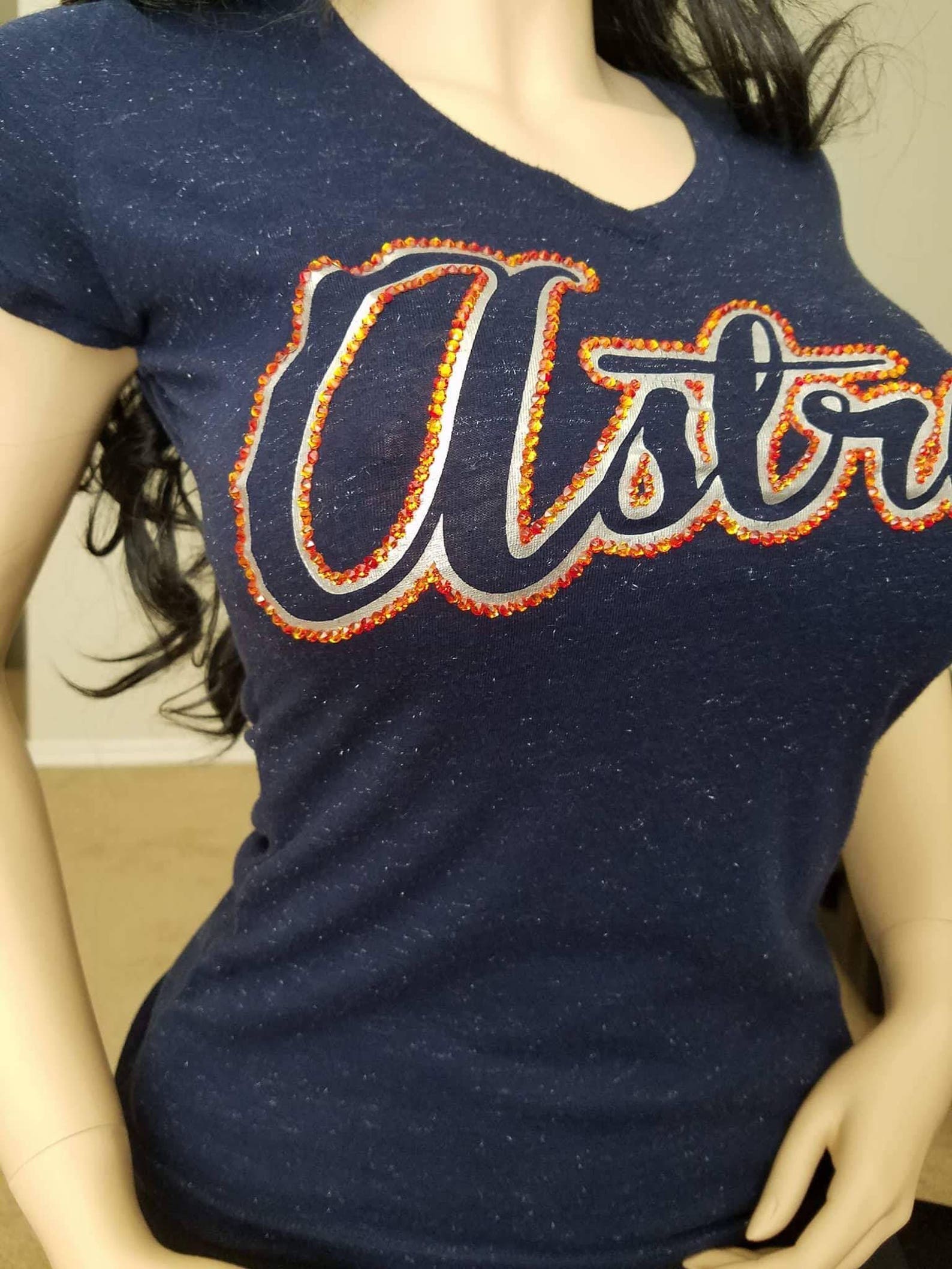 Beautiful Houston Astros women's fitted Vneck shirt Etsy