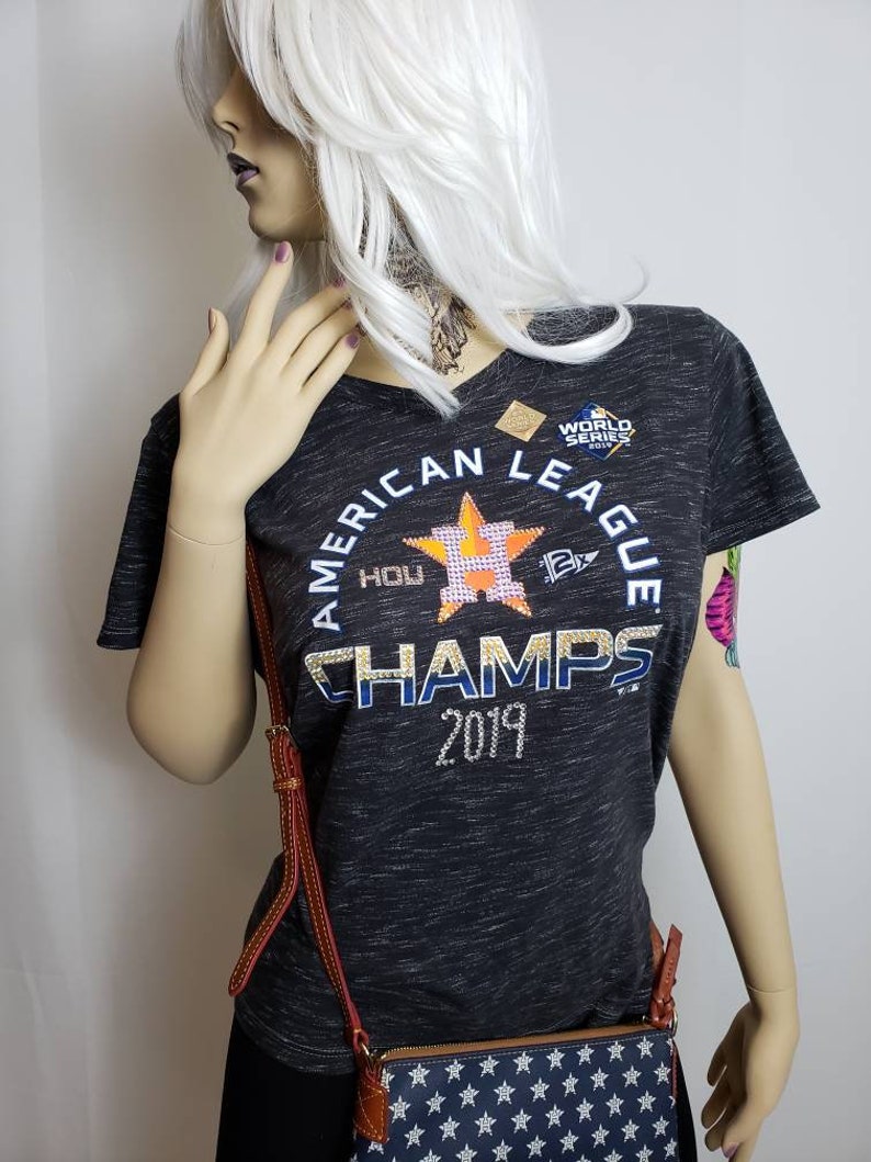 Customized Houston Astros Womens V neck fitted T shirt