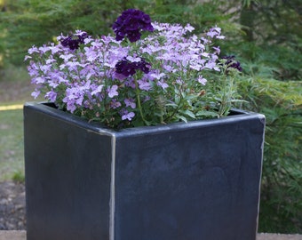 Steel Metal Planter Box - Gardening - Custom Sizes - Outdoor decor - Gifts under 75 - Square Plant pot