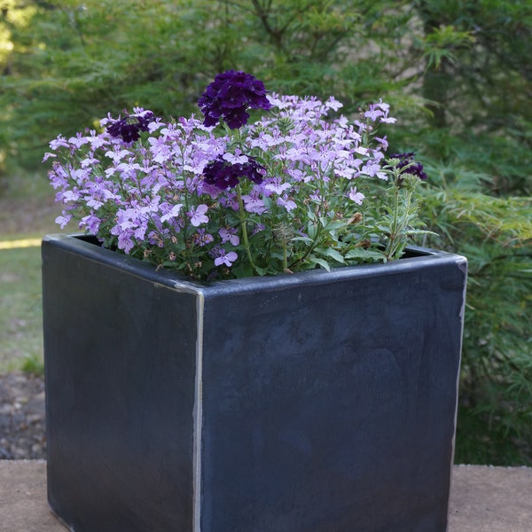 Steel Metal Planter Box - Gardening - Custom Sizes - Outdoor decor - Gifts under 75 - Square Plant pot